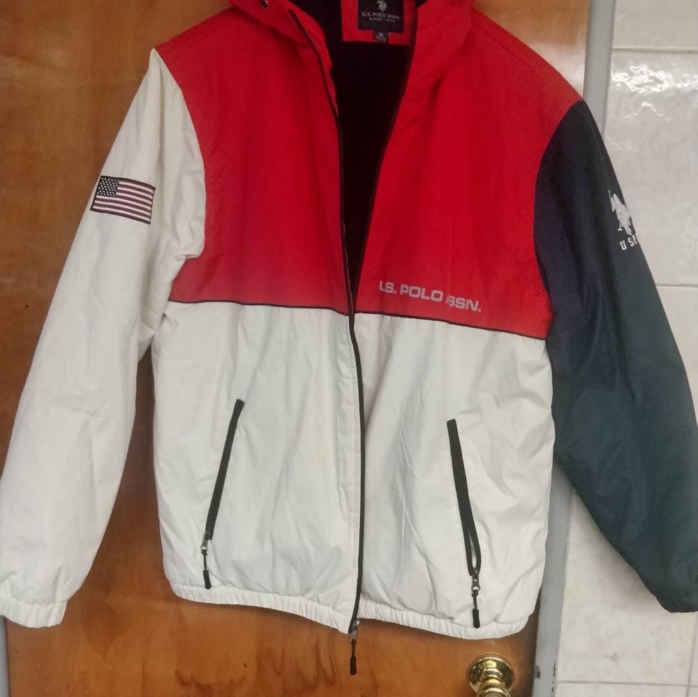 Authentic U.S POLO ASSN. Mens Sport Jacket w/ Hood. New with no Tag. NWT